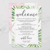 modern tropical calligraphy Invitation from the re (Devant / Derrière)