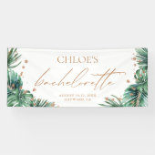 Modern Tropical & Diamond Bachelorette Party Spandoek (Horizontaal)