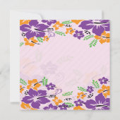 Modern Tropical Hibiscus Flowers Vrijgezellenfeest Kaart (Achterkant)