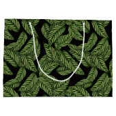 Modern Tropical Leaf Palm Plant Print Monogram Groot Cadeauzakje (Achterkant)