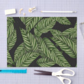 Modern Tropical Leaf Palm Plant Print Monogram Tissuepapier (Craft)