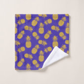 Modern Tropical Pineapple Watercolor (Gant de toilette)