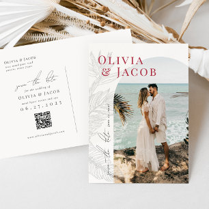 Modern Tropical Save the Date Briefkaart