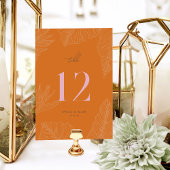 Modern Tropical Table Number Kaart