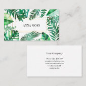 Modern Tropical Visitenkarte Visitekaartje (Voorkant / Achterkant)