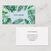 Modern Tropical Visitenkarte Visitekaartje (Voorkant / Achterkant)