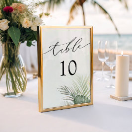 Modern Tropical Watercolor Wedding Kaart