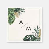 Modern Tropical Wedding Servet (Voorkant)
