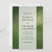 Modern Tropisch Bananenblad Mid Design Bruiloft Kaart (Voorkant)