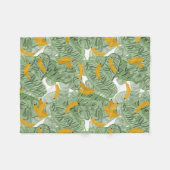 Modern tropisch bananengroen patroon fleece deken (Voorkant (Horizontaal))