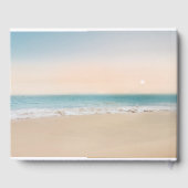 Modern Tropisch Beach Weddenschap Book Gastenboek (Achterkant)