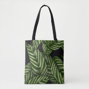 Modern tropisch blad blad patroon draagtas