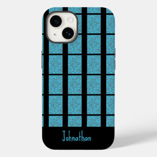 Modern Tropisch Blauw Splash Grijs Case-Mate iPhone 14 Hoesje