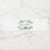 Modern Tropisch Bloemen Water Fles Label Waterfles Etiket (Enkel label)