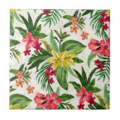 Modern tropisch bloemmotief tegeltje (Voorkant)