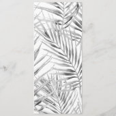 Modern Tropisch Bruiloft Diner Menu (Achterkant)