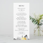 Modern Tropisch Bruiloft Diner Menu (Staand voorkant)