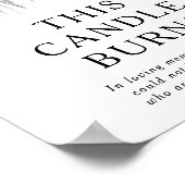 Modern Tropisch Dit Kaars Bruiloft Bord Poster (Hoek)