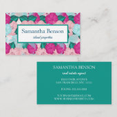 Modern Tropisch eiland Groen-Wit-plein Visitekaartje (Voorkant / Achterkant)