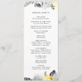 Modern Tropisch huwelijksprogramma Programma (Achterkant)