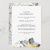 Modern tropisch Laten we de uitnodiging vieren (Voorkant / Achterkant)