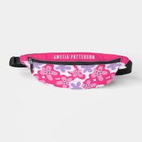 Modern Tropisch Roze Bloemen Gepersonaliseerde Naa