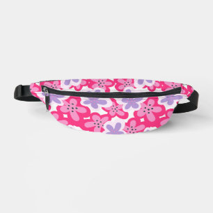 Modern tropisch roze bloemmotief heuptasje