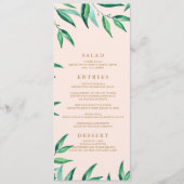 Modern Tropisch Strand Bruiloft Menu (Voorkant)