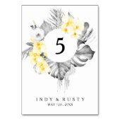 Modern Tropisch Tafelnummer (Achterkant)