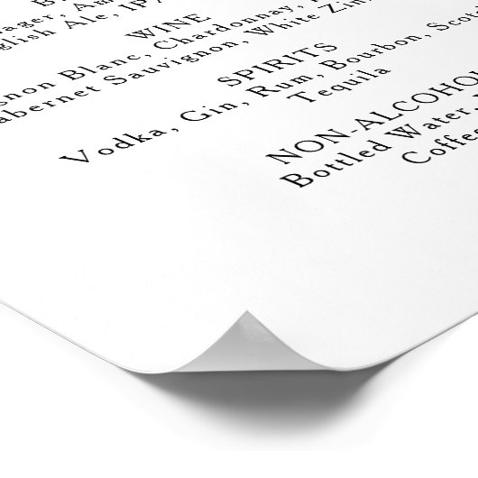 Modern Tropisch Trouw Drankmenu Bord Poster