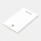 Modern Tropische Palmbomen Strand Elegant Script Post-it® Notes (Schuin)