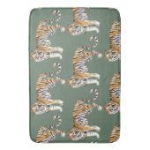 Modern tropische Waterverf tigers Wild Pattern Badmat (Voorkant Verticaal)