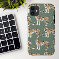 Modern tropische Waterverf tigers Wild Pattern