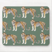 Modern tropische Waterverf tigers Wild Pattern Muismat (Voorkant)