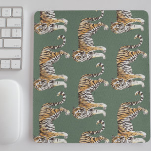 Modern tropische Waterverf tigers Wild Pattern Muismat