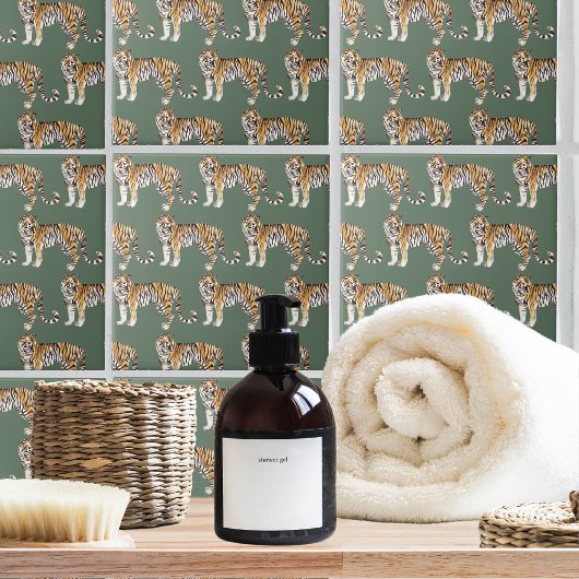 Modern tropische Waterverf tigers Wild Pattern Tegeltje