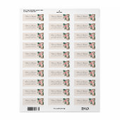 Modern Tropische Waterverf Weddenschap Return-adre Etiket (Full Sheet)