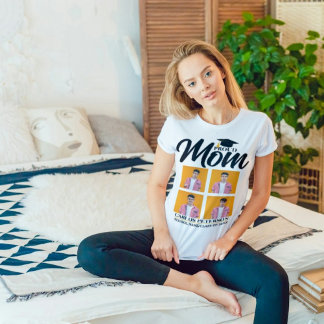 Modern Trots Moeder 4 Foto Afstuderen, Afstudeerde T-shirt