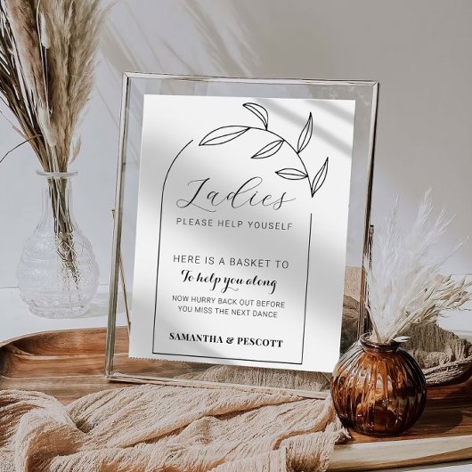 Modern trouwbadkamerbord poster