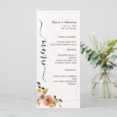 Modern Trouwmenu Menu (Staand voorkant)