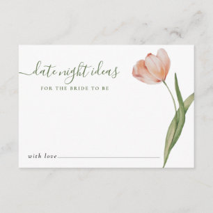 Modern Tulip Date Night Ideas Vrijgezellenfeest Informatiekaartje
