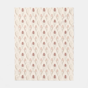 Modern Tulp Bloempatroon Fleece Deken