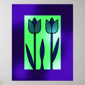 Modern tulpenduo: minimalistische tuin poster (Voorkant)