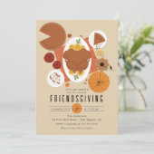 Modern Turkije Diner Thanksgiving Kaart (Staand voorkant)