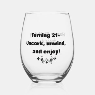 Modern Turning 21 Uncork, Ontspan, & Geniet van Ve Wijnglas Zonder Voet