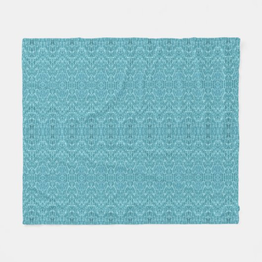 Modern turquoise aqua abstract patroon fleece deken (Voorkant (Horizontaal))