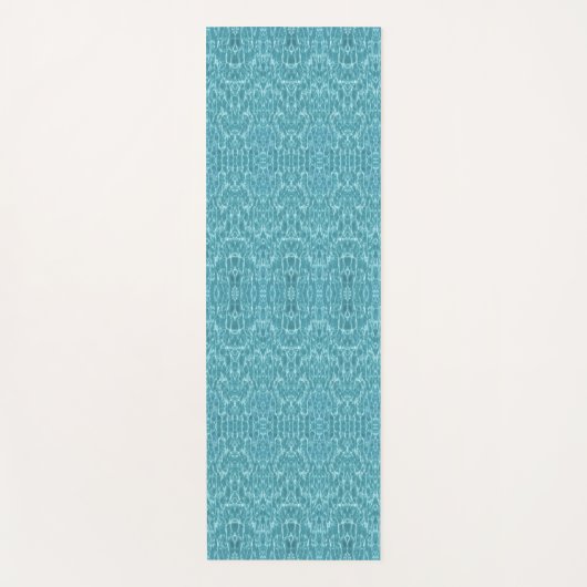Modern turquoise aqua abstract patroon yogamat (Voorkant)