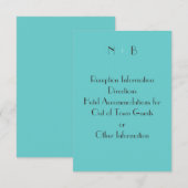 Modern Turquoise-behuizingskaart Informatiekaartje (Voorkant / Achterkant)