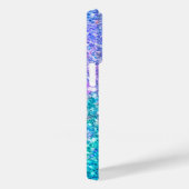 Modern Turquoise-Blue en Paarse Glitter Print Case-Mate iPhone Case (Achterkant / Rechts)