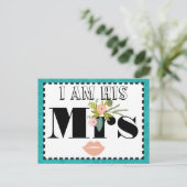 Modern Turquoise Chartreuse Damask Wedding Briefkaart (Staand voorkant)